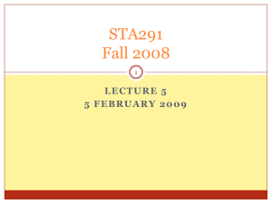 STA291 Fall 2007