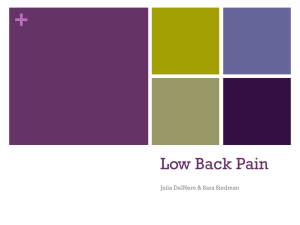 Low Back Pain - Rowan University