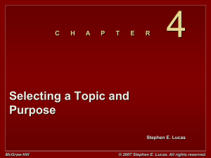 McGraw-Hill © 2007 Stephen E. Lucas. All rights reserved. General