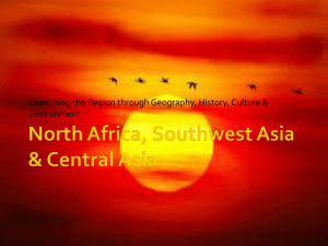 North Africa, Southwest Asia & Central Asia