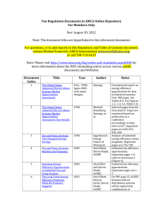 Fan Regulation Documents in AMCA Online Repository