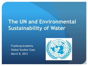 The UN and Environmental Sustainability of Water
