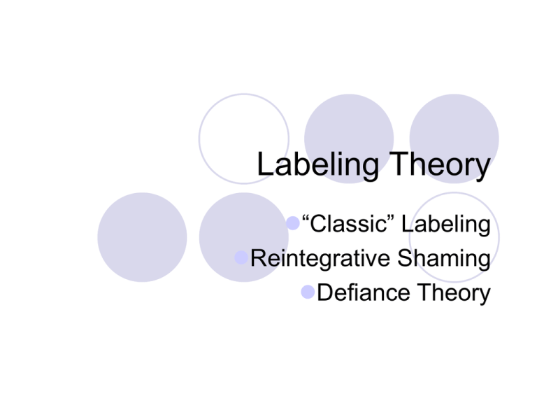 research study about labeling theory