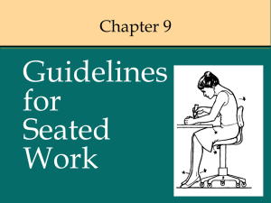 Chapter 9 Guidelines for Seated Work