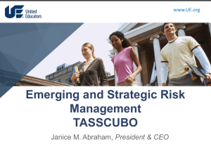 Emerging and Strategic Risk Management