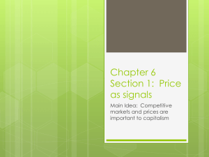 Economics: Price Signals, Market Efficiency, and Social Goals