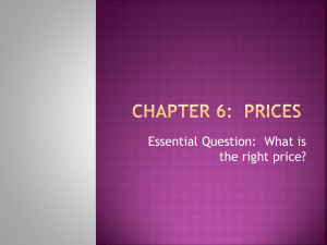 Chapter 6: Prices