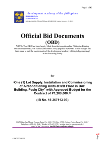 Official Bid Document - Development Academy of the Philippines