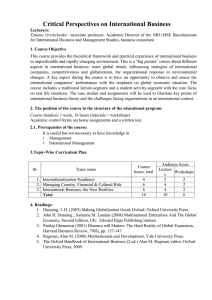 Critical Perspectives on International Business