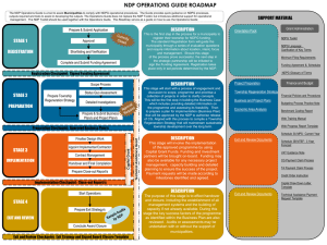 NDP Operations Guide Roadmap: Municipal Compliance