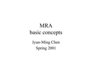 MRA From the point of view of function projection
