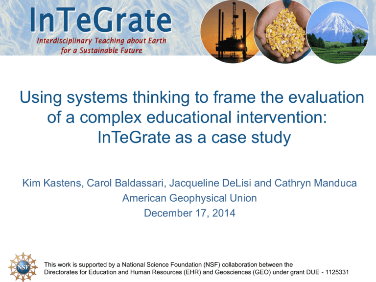 InTeGrate as a Case