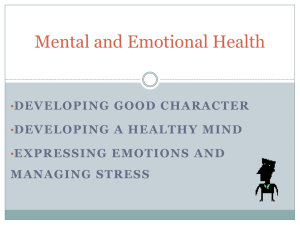 Mental and Emotional Health