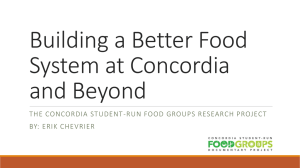 History of the Food Movement at Concordia University