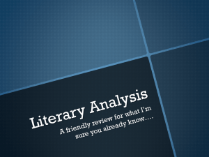 Literary Analysis