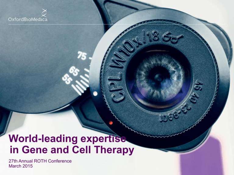 Disclaimer Oxford BioMedica
