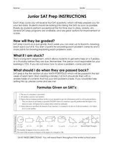 Junior SAT Prep INSTRUCTIONS