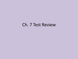 Ch. 7 Test Review