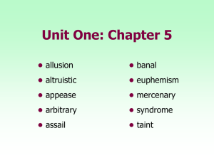 Chapter Three: Supporting Details