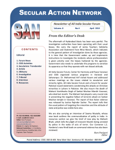 Newsletter of All India Secular Forum