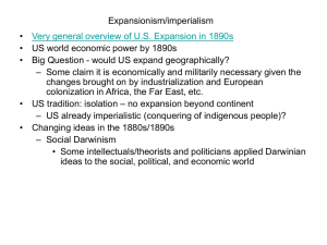 Expansionismnotes - Faculty Web Sites at the University of Virginia