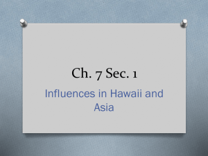 Chapter 7 Section 1 Hawaii & Asia