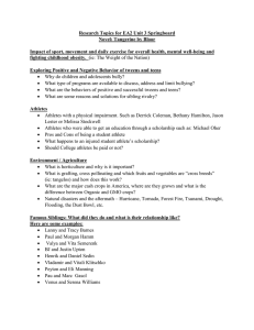 Research Topics for EA2 Unit 3 Springboard Novel: Tangerine by