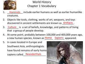 World History Chapter 1 Vocabulary