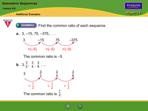 Geometric Sequences: Algebra 1 Examples