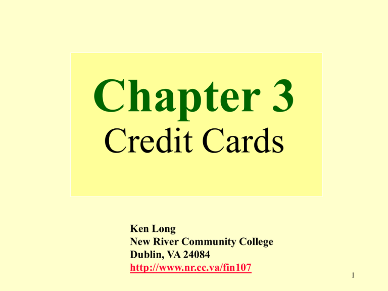 Chapter 3 New River Community College Chapter 3 New River Community College