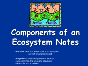 Components of an Ecosystem Notes