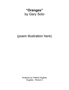 "Oranges" Poem Analysis by Gary Soto | High School Lit
