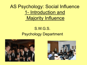 AS Psychology Social Influence