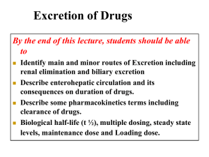 Drug Excretion: Routes, Half-Life, and Dosing