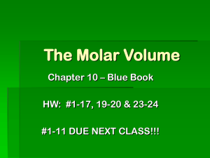 The Molar Volume