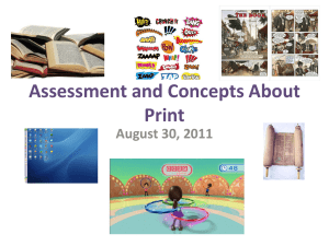 Assessment and Concepts About Print - CI209