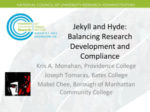 Jekyll and Hyde: Balancing Research Development and Compliance