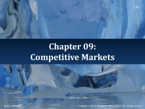 Competitive Markets - McGraw Hill Higher Education