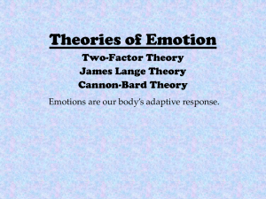 Theories of Emotion: James-Lange, Cannon-Bard, Two-Factor