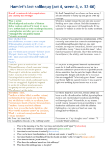 Hamlet's Soliloquy Analysis: Revenge and Inaction