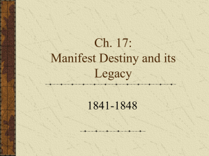 Ch 17 Manifest Destiny