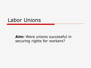 Unions and Gov't Response