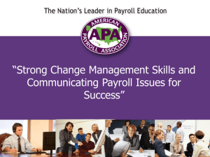 Communicating Payroll Issues