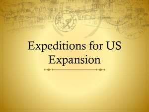 Expeditions for US Expansion