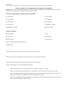 We the People Unit 3: How has the Constitution Been Changed to