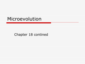 Microevolution and Macroevolution