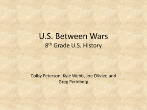US Between Wars - SDSU