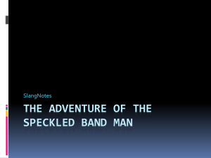 The Adventure of the Speckled Band Man