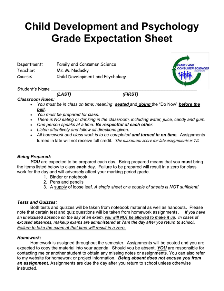 child-development-grading-criteria-sheet