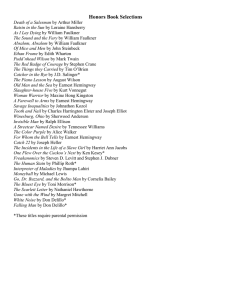 Honors Book Selections